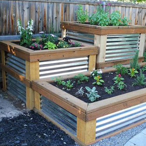 Ideas For Your Corrugated Metal Sheets, Corrugated Metal Garden Bed Design