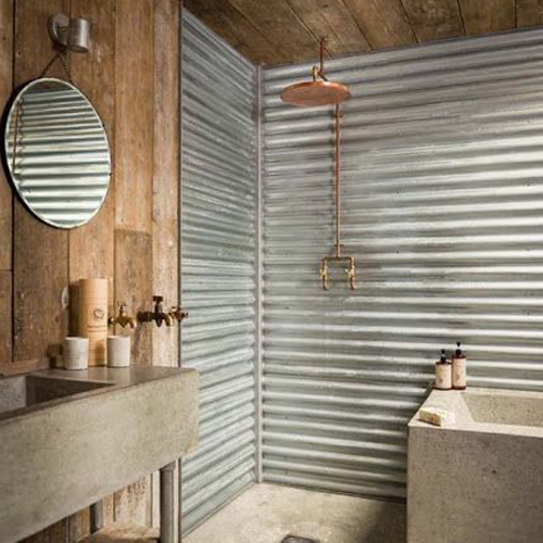 Ideas For Your Corrugated Metal Sheets, Corrugated Metal Walls In Bathroom
